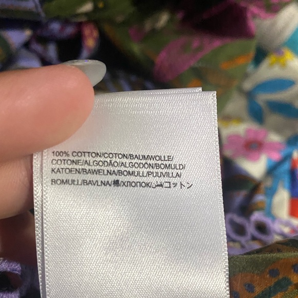 Farm Rio Green Tropical Top Wild Jungle Blouse - Picture 6 of 6